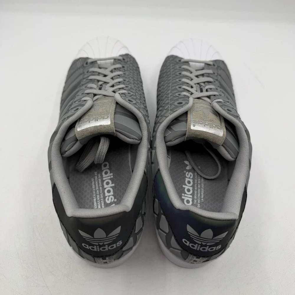 Adidas‎ Superstar Shoes Mens 11 Onix Grey Xeno Reflective Tech Sneakers D69367